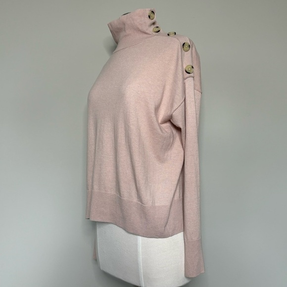 Sanctuary Mock Neck Button Detail Sweater in Apricot, Small - Picture 2 of 12